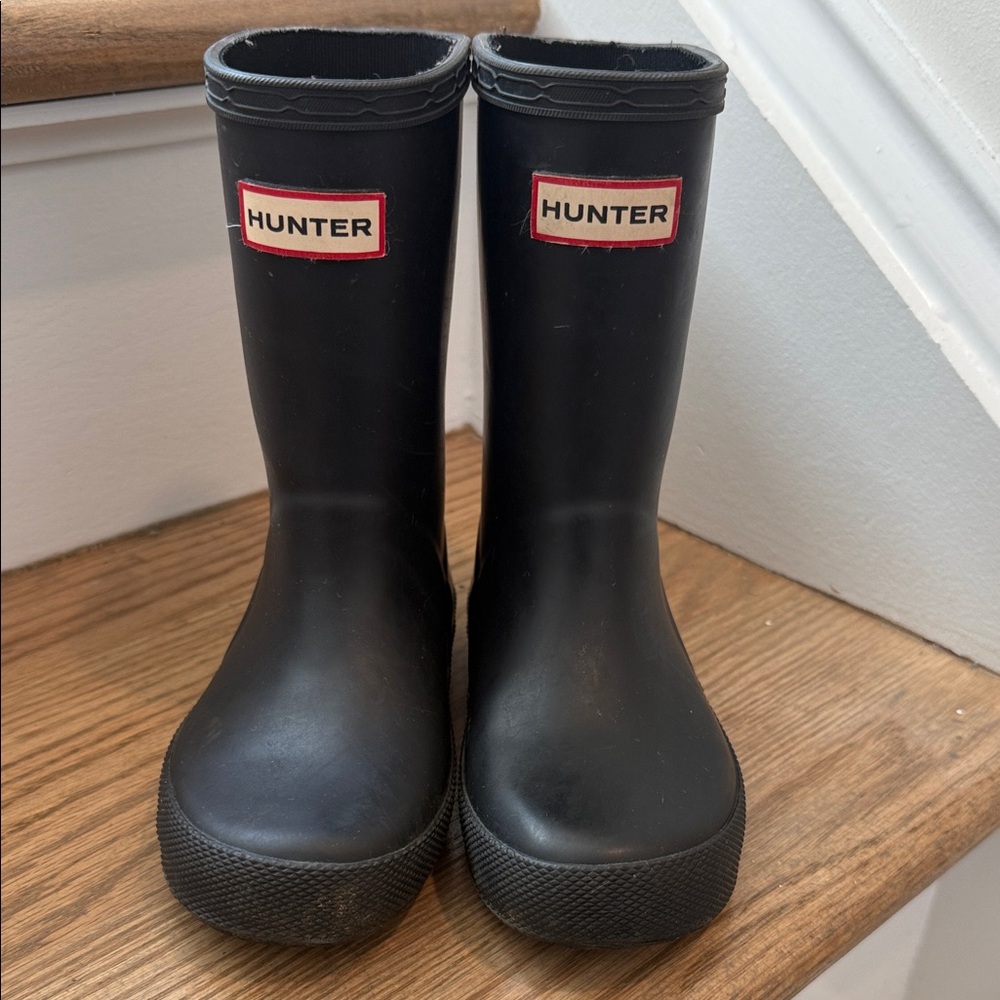 Hunter Classic Black Waterproof Boots Kids